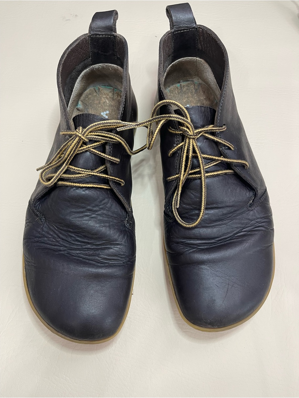 Vivo barefoot Gobi III Brown Leather Chukka Boots with Tan Sole Sz.44 (10.5)